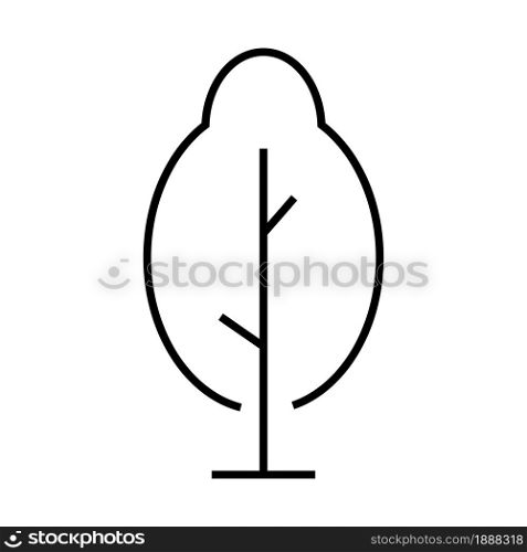 Tree line icon vector
