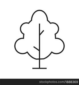 Tree line icon vector
