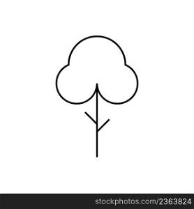 Tree line icon vector flat design 