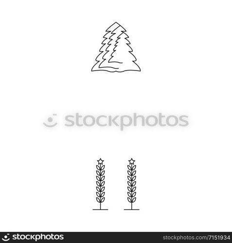 Tree Line Logo Template vector symbol nature