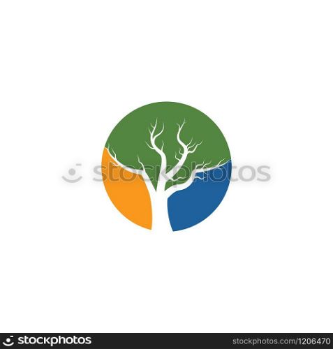 Tree logo background template vector illustration