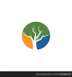 Tree logo background template vector illustration