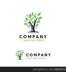 Tree Logo Design Vector Template Modern And Minimalism