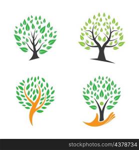 Tree logo images design illustration