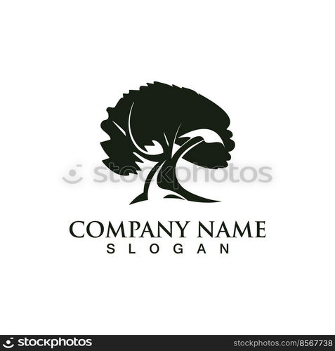 Tree logo nature design image of tree ecology element vector