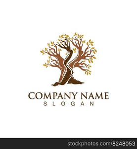 Tree logo nature design image of tree ecology element vetor