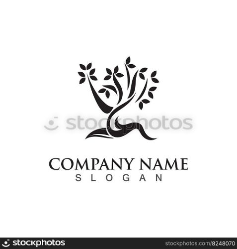 Tree logo nature design image of tree ecology element vetor