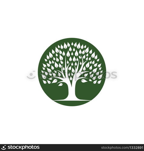 Tree logo template vector icon illustration