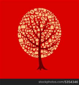 Tree made of sales. A vector illustration