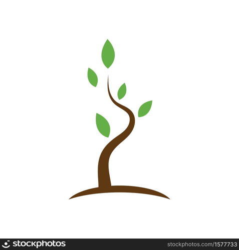 Tree nature care green life logo vector illustration