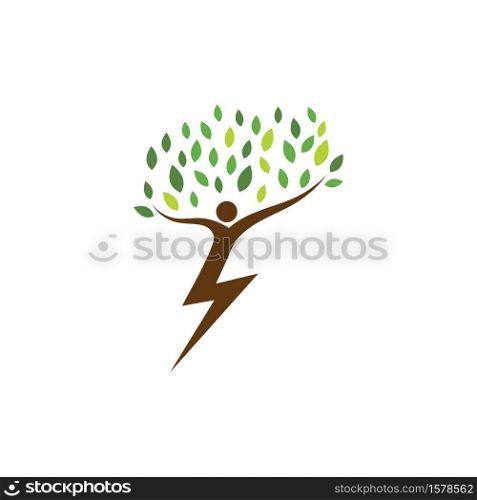 Tree nature care vector illustration