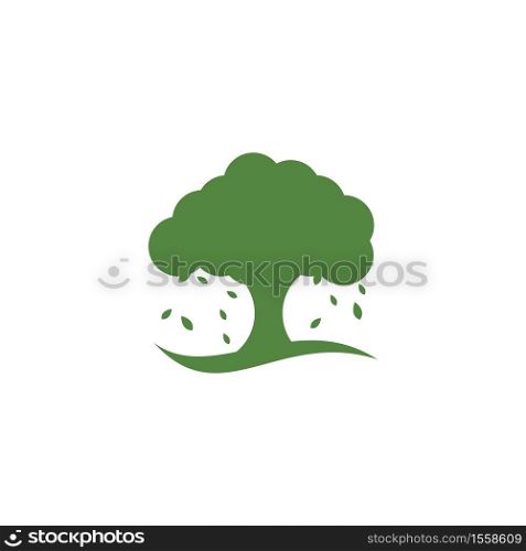 Tree nature element template vector illustration
