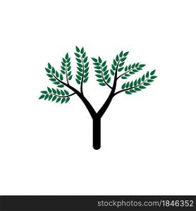 Tree nature illustration logo template vector design