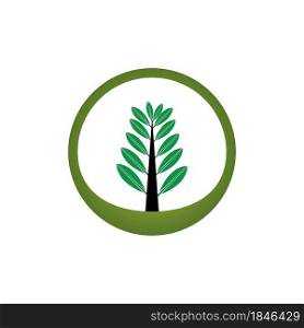 Tree nature illustration logo template vector design