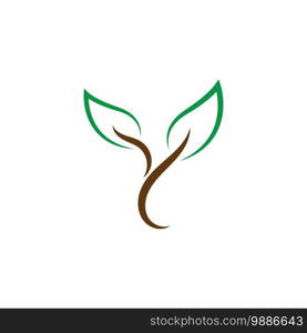 Tree nature logo template vector 