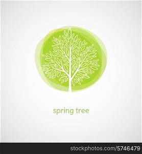 Tree of Love. Logo Vector illustration. EPS 10. Spring Tree. Vector illustration