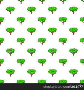 Tree pattern. Cartoon illustration of tree vector pattern for web. Tree pattern, cartoon style