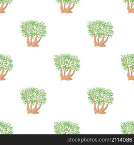 Tree pattern seamless background texture repeat wallpaper geometric vector. Tree pattern seamless vector