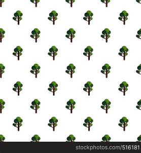 Tree pattern seamless repeat in cartoon style vector illustration. Tree pattern seamless