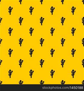 Tree pattern seamless vector repeat geometric yellow for any design. Tree pattern vector