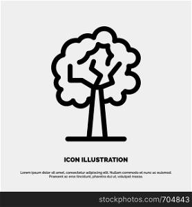 Tree, Plant, Growth Line Icon Vector