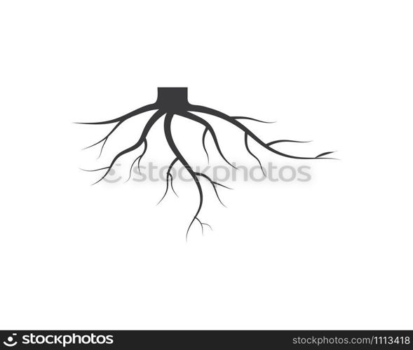 tree roots vector icon illustration design template