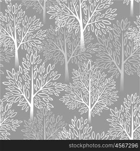 Tree seamless pattern. Vector illustration EPS 10