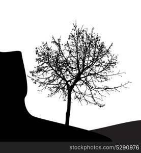 Tree Silhouette Isolated on White Backgorund. Vecrtor Illustration. Tree Silhouette Isolated on White Backgorund. Vecrtor Illustrati