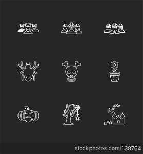 tree , spider, pumpkin , halloween , rip , graveyard , horror , pumpkin , grave , cross , bat , scary , scare , candy , rip , horror , night , spider , icon, vector, design,  flat,  collection, style, creative,  icons