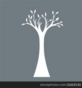 tree symbol isolated on dark background, vector illustration