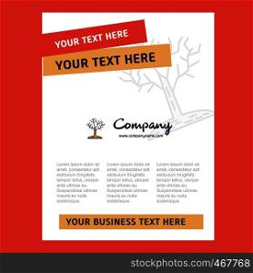 Tree Title Page Design for Company profile ,annual report, presentations, leaflet, Brochure Vector Background