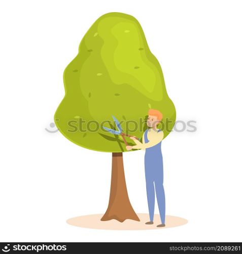 Tree trimming blade icon cartoon vector. Garden hedge. Grass worker. Tree trimming blade icon cartoon vector. Garden hedge