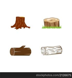 tree trunk icon vector illustration logo design