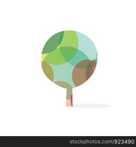 Tree vector icon, beautiful and colorful tree logo design.