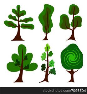 Tree Vector Icons. Illustration