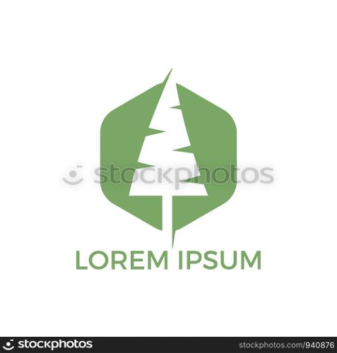 Tree vector logo design. Tree icon modern symbol.