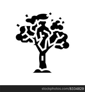 tree winter glyph icon vector. tree winter sign. isolated symbol illustration. tree winter glyph icon vector illustration