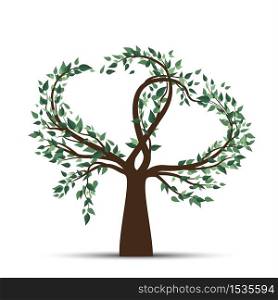 Tree with branches in heart shape