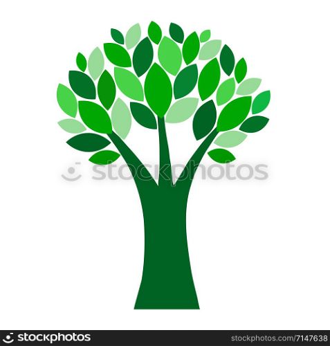 Tree with leaves icon. Plant nature environment spring and garden theme. Vector illustration