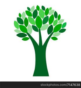 Tree with leaves icon. Plant nature environment spring and garden theme. Vector illustration