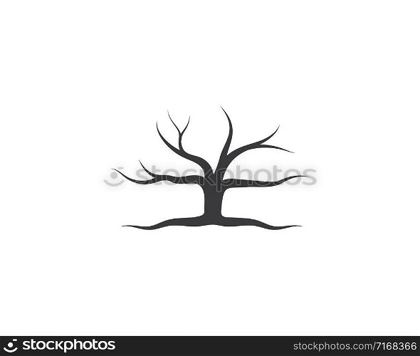 Tree without leaf icon logo template vector design