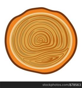 Tree wood year ring. Vector isolated icon of wooden yearly circular section. Tree wood year ring. Vector isolated icon
