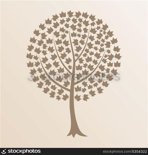 Tree8. Tree with a roundish crone. A vector illustration