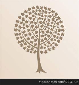 Tree8. Tree with a roundish crone. A vector illustration