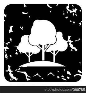 Trees icon. Grunge illustration of trees vector icon for web. Trees icon, grunge style