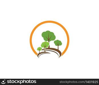 Trees icon logo template