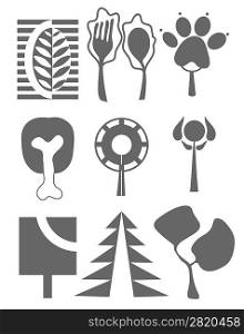 Trees Icon set