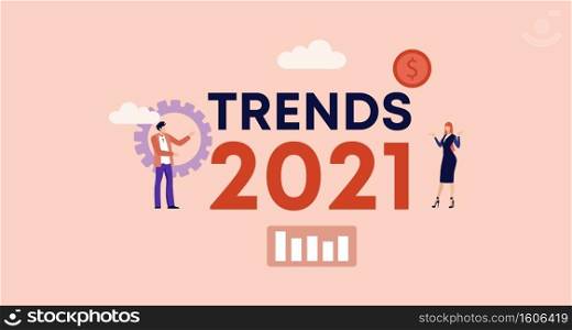 Trends 2021. Fashionable art and creative inventions popular innovations and informational predictions of fashionable things and projects new perspectives and vector possibilities. Trends 2021. Fashionable art and creative inventions popular innovations and informational predictions.