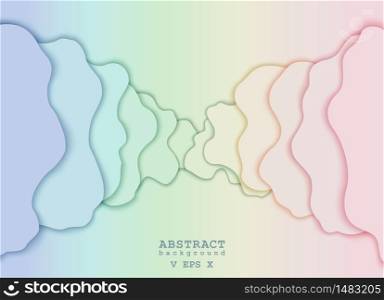 Trendy 3D abstract background. Multilayer and stepped relief. Abstract banner with different freeform spots. Minimal vector concept. Trendy 3D abstract background. Multilayer and stepped relief. Abstract banner with different freeform spots. Minimal vector cover