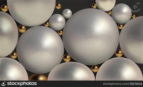 Trendy abstract poster with abstract 3d spheres on soft dark background. Vector concept with modern pattern.. Trendy abstract poster with abstract 3d spheres on soft dark background. Vector concept with modern pattern. Abstract 3d geometric background.